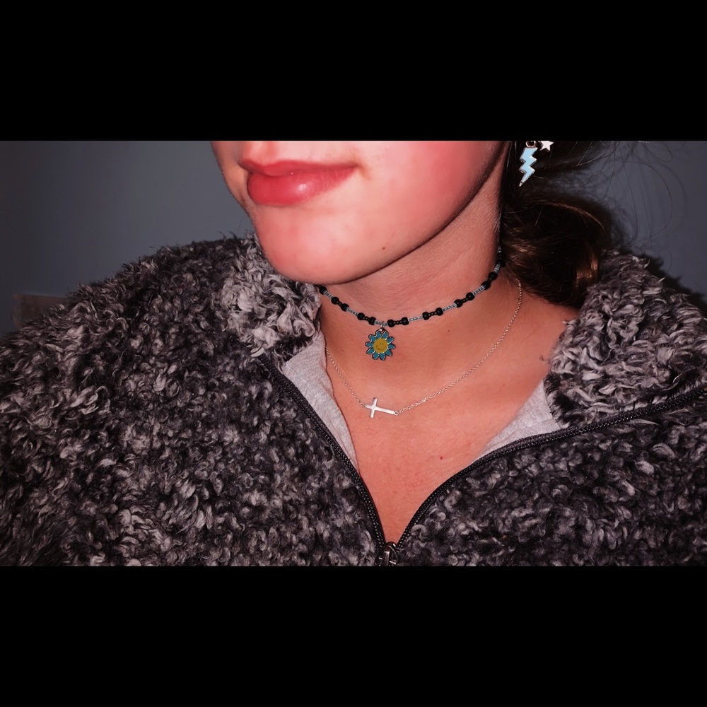 Blue Sunshine Bead Necklace